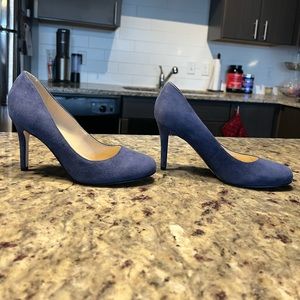 New Without Tags Blue Suede Marc Fisher Heels Size 6.5